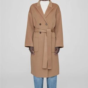 Anine Bing Dylan Camel Coat, Small